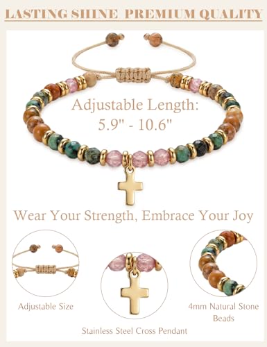 Bracelets for Girls Cross Soccer Bracelets Birthday Gifts for Girl - color: 6# 5th Grade Grad