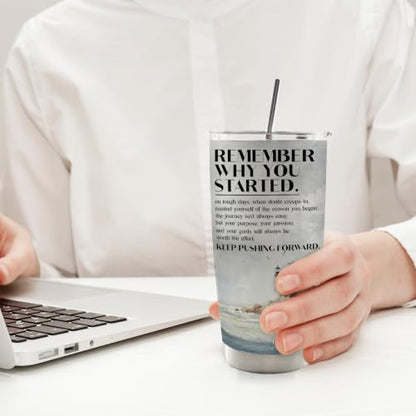Inspirational Nautical Lighthouse 20oz Travel Coffee Mug Tumbler - color: why
