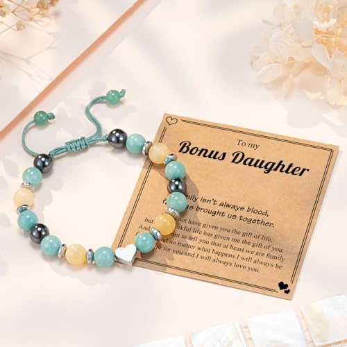 UPROMI To My Daughter/Granddaughter/Niece Bracelet Gifts for Girls - style: Bonus Daughter