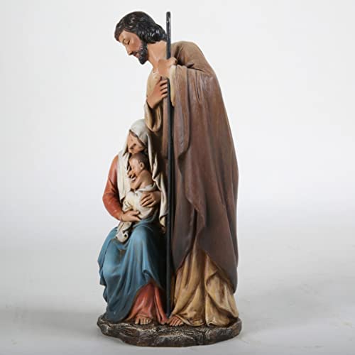 BC Catholic Holy Family Statue 11" H Nativity Scene Catholic Statues - color: Renaissance Full Color, size: 11 inches H