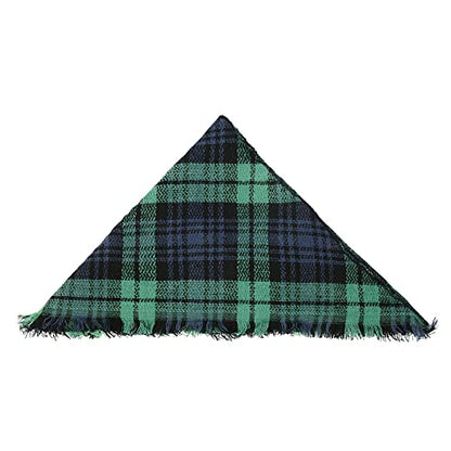 American Trends Scarfs for Women Winter Triangle Scarf Classic Plaid Warm Scarf Soft Scarves Knitted Wrap Shawl - color: Triangle Striped Green & Blue & Black