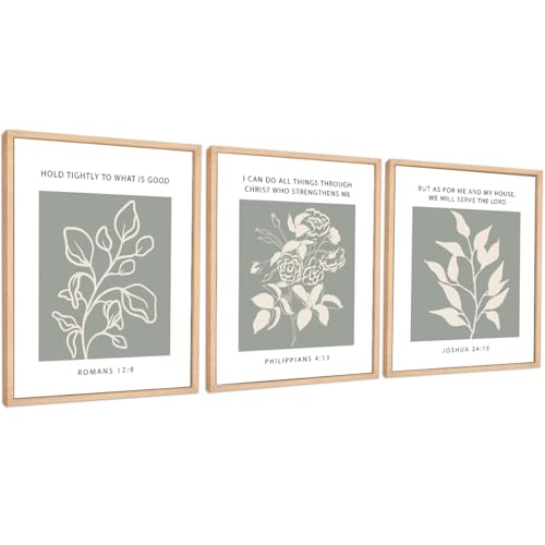 PQVRTMO Set of 3 Poster Bible Verse Wall Art,Christians Wall Decor - color: Hold Tightly to What is Good