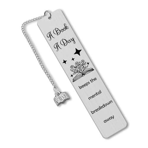 Inspirational Gift for Book Lovers Bookmarks for Women Men Reading Gifts for Bookish Stainless Steel Book Markers Encouragement Gifts for Friends Readers Bookmark for Bookworms - color: Book Lovers Bookmark