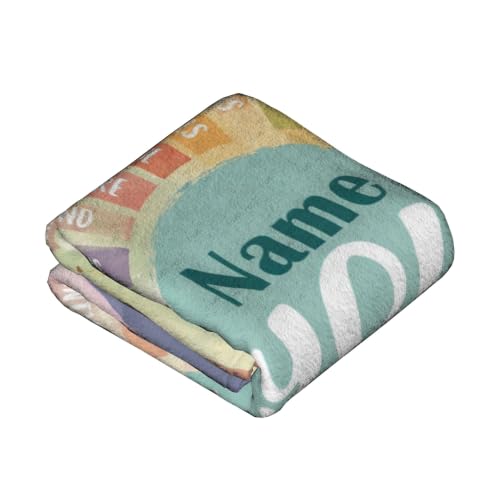 Personalized Inspirational Blanket for Women, Custom Name Positive Affirmation Throw Blanket, Motivational Self Love Gift for Teen Girls Women, Birthday - color: Background Pattern 8