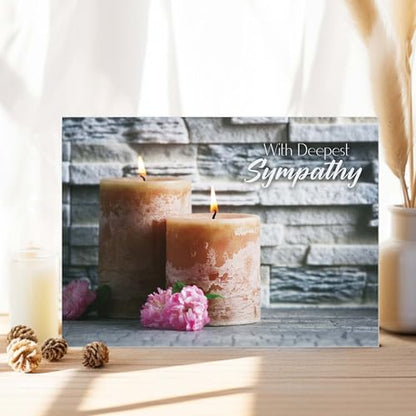 KJV Candle Sympathy Card, 1 Count - color: With Deepest Sympathy