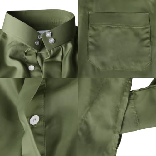 HOMELEX Men's Thobe Kaftan Arab Robe - color: Green-2, size: Medium