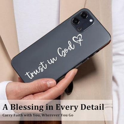 3Pcs Trust In God Mirror Stickers, Jesus Christian Decals for Car (White) - color: White Trust in God