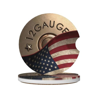 Car Coasters for Cup Holders - (Bullet American Flag)