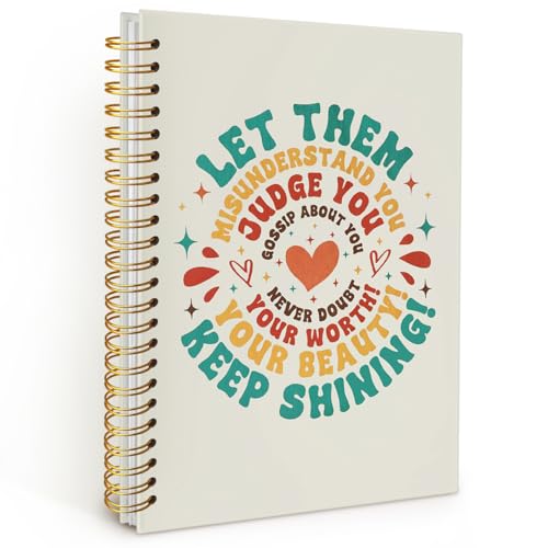 Let Them Inspirational Spiral Notebook, Motivational Journals for Women, Inspirational Positivity Journal, Let Them Misunderstand You Positive Hardcover Notebooks 5.5x8.3 - color: Let them