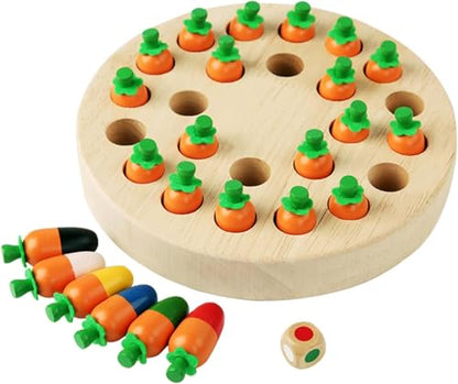 Carrot Memory Game, Montessori Toys, Memory Chess Board Game - color: Carrots
