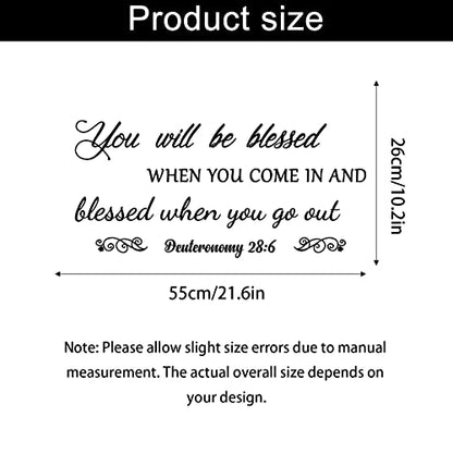 Christian Bible Verse Wall Decals, Living Room Scripture Wall Stickers