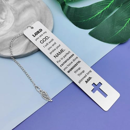 Christian Bookmark Stainless Steel Bible Verse Bookmark Inspirational Scripture Bookmarks Religious Gift for Women Men Baptism Gifts for Girl First Communion Gifts Book Club Graduation Faith Gift - color: Bible Verse Metal Bookmark 05