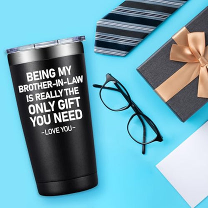 Fufandi Brother in Law Gifts - Christmas Gifts for Brother in Law - Birthday Fathers Day Gift for Brother in Laws - Tumbler Cup - color: Brother in law-Black