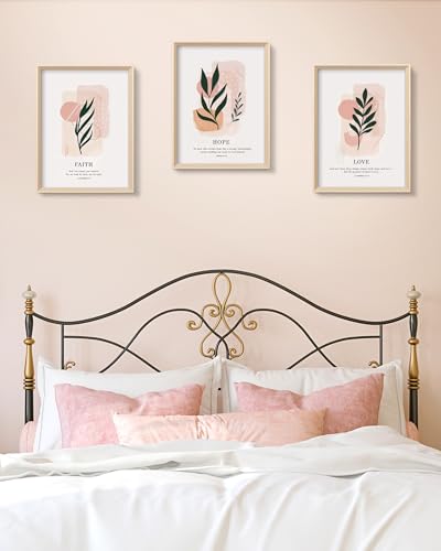 HesenDot Faith Hope Love Framed Wall Art,12x16IN High Wood Frame Design - color: High Frame Faith Hope Love