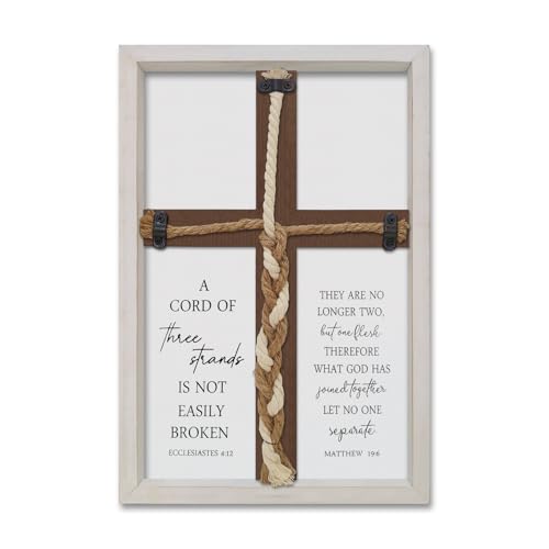 FZMHASLWWA Cord of Three Strands Wedding Ceremony Unity Sign, White, 15x10" - color: White, size: 15"L x 10"W