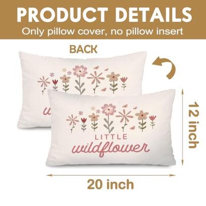 Wildflower Nursery Decor Girl Nursery 12x20 Pillow Cover， - color: Little Wildflower