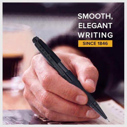 Cross Edge Matte Black Lacquer Gel Rollerball Pen, Medium Point, Black Ink - color: Matte Black
