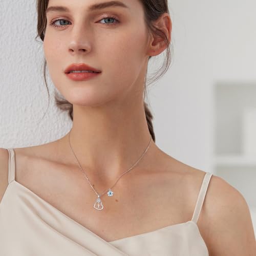 AOBOCO Cross Necklace Birthstone Jewelry Baptism First Communion Confirmation Gifts Necklace for women - color: 12-tanzanite-Dec