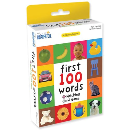 Briarpatch, First 100 Words Matching Card Game, Based On Board Books By Roger Priddy, Preschool Learning for Kids