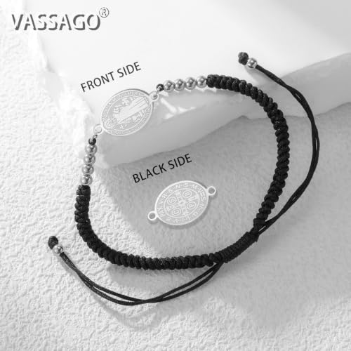 VASSAGO Saint Benedict Medal Bracelet Medalla De San Benito - color: S-B string 2