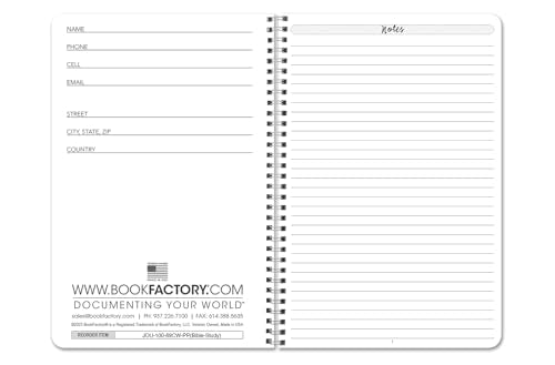 BookFactory Bible Study Journal, Wire-O, 100 Pages