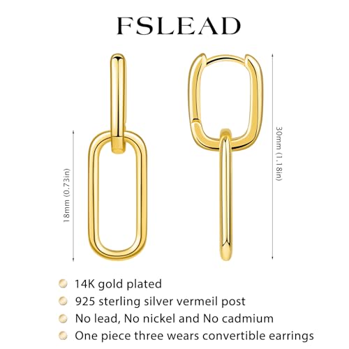14K Gold Earring Cross Waterdrop Butterfly Heart Knot Earrings for Women Gold Silver Cross Leverback Drop Gold Silver Teardrop Hoop Dangle Earring White Gold Dangle Drop Earring - color: Gold- Paperclip Dangle Earrings
