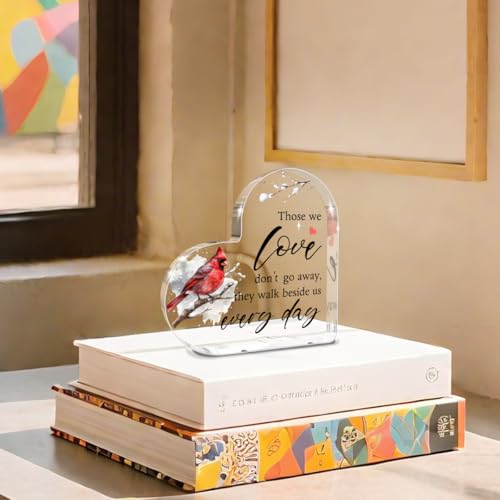Cardinal Memorial Gifts, Sympathy Gifts for Loss of Loved One, Acrylic Sign - color: These we love