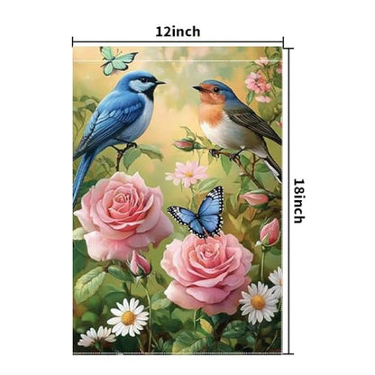 Spring Summer Bird Garden Flags for Outside 12x18 Double Sided - color: Blue Bird, size: 12x18 Inches