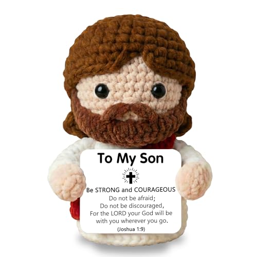 Graduation Gift for Son from Mom Jesus Stuffed Animal Plush Doll Confirmation First Communion Kindergarten 5th 8th Grade Graduation Gifts for Teenage Teen Boys Kids - style: Son