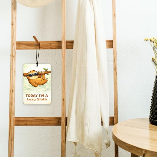Funny Animal Car Air Freshener 4 Pack,Angry Duck,Serious Goose,Lazy Sloth,Fearless Sheep Hanging Scented Fresheners for Cars Mirror,Cute Meme Car Air Fresheners for Closet Books,Gag and Novelty Gift - color: 4 Moods