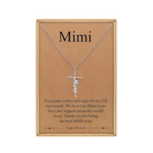 Lcherry Birthday Gifts for Grandma Mom Daughter Teacher Cross Necklace for Women Christian Necklaces Religious Gifts Jewelry for Women Mother's Day - style: Mimi