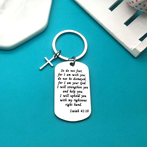 Xiahuyu Christian Keychain - Bible Verse Baptism & Communion Gift - Inspirational Religious Gifts for Women & Men - color: Christian-1