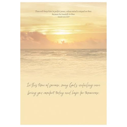 KJV Harmony Ocean Sunset Sympathy Card, 1 Count - color: Harmony