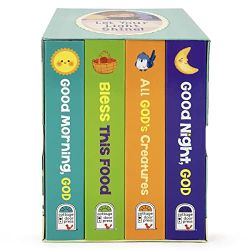 Little Sunbeams Religious Lift-A-Flap 4-Book Set for Babies and Toddlers, Ages 1-5