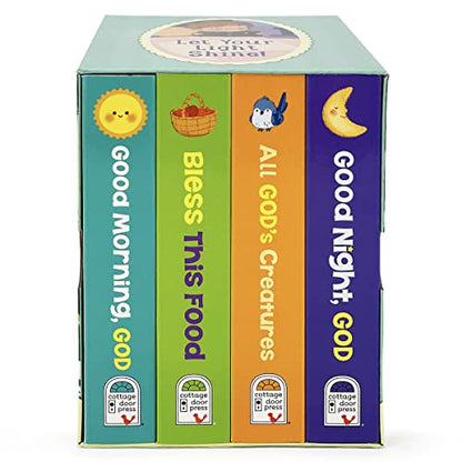 Little Sunbeams Religious Lift-A-Flap 4-Book Set for Babies and Toddlers, Ages 1-5