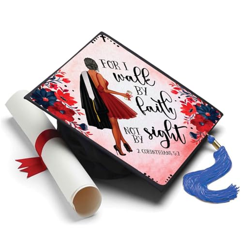 Tassel Toppers Woman Custom Graduation Cap, Graduation Cap Topper & Design - color: Black and Pink