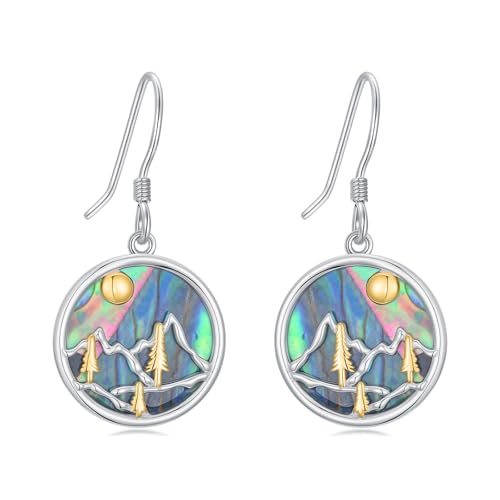 Dorunmo 925 Sterling Silver Mustard Seeds Dangle Earrings for Women Mountains Earrings Hypoallergenic Christmas Jewelry Gifts for Women - style: Mountains-01