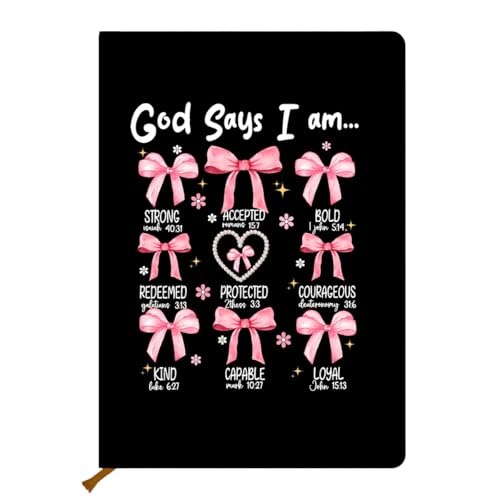 Bow Bible Verse Hard Shell Journal Notebook 200 Sheets (5.8 x 8.3) - color: Multi 1161