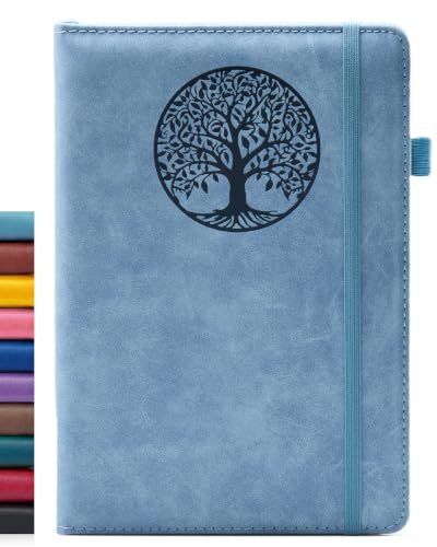 BIYUNRO Leather Journal, Writing Notebook for Women Men - color: Blue