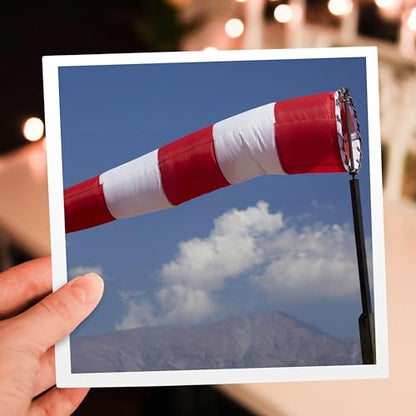 3dRose Wind Sock, Aviation, Vitacura 12 Greeting Cards with envelopes