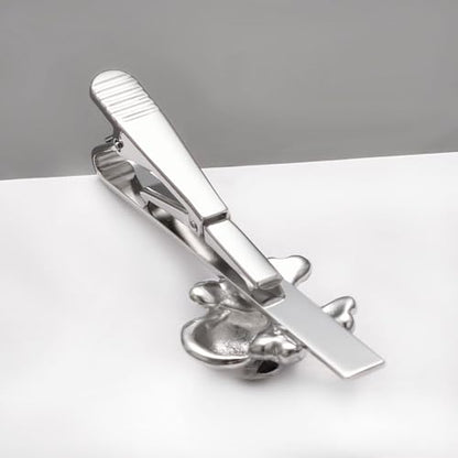 Silver Gold Cross Tie Clip for Men CZ Mother of Pearl Oil Drip Tie Bar Clip Personalized - color: Silver-sukll