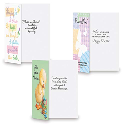 Current Easter Faith Greeting Cards Value Pack - Set of 12 Large 5" x 7", Religious Easter Cards, Inspiring Bible Messages for Christians and Catholics, White Envelopes - color: Faith Pack