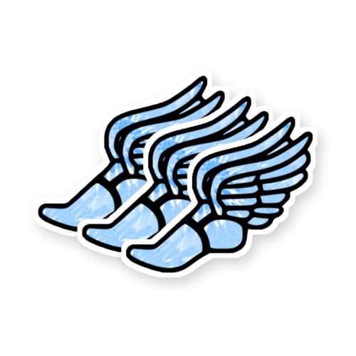 Cross Country Running Shoe Vinyl Stickers 3 Pack 3 Inch