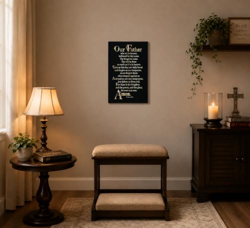 KecKoth Our Father Canvas Wall Art 16x24Inch - size: 24"L x 16"W