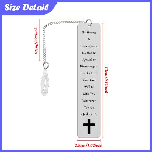 2Pcs Christian Bookmark Religious Gifts for Women Men Christian Birthday Gift Reading Lovers Gift Bible Verse Book Markers Scripture Gifts Inspirational Present for Friends