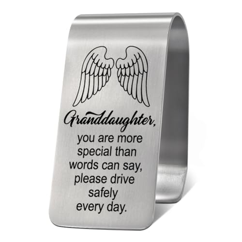 Granddaughter You are More Special Visor Clip for Cars Driver Gifts - color: silver 4