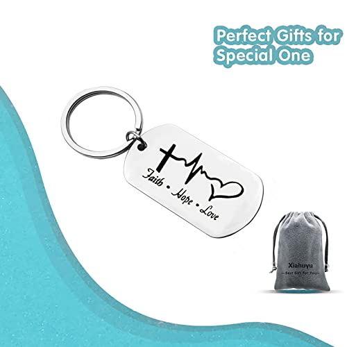 Xiahuyu Christian Keychain - Bible Verse Baptism & Communion Gift - Inspirational Religious Gifts for Women & Men - color: Christian-7