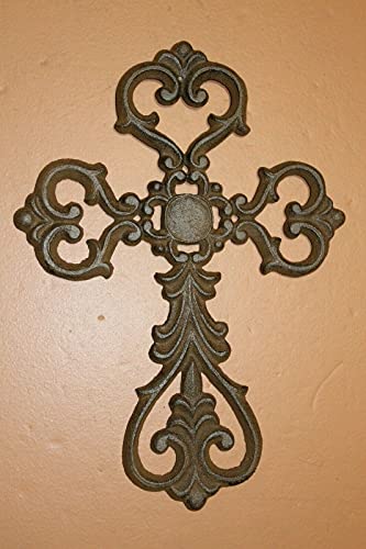 Old-World Mission Style Cast Iron Wall Crosses Gift Set - Corpus Christy Collection 6 Crosses