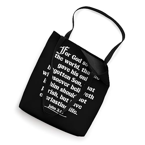 John 3:16 King James Bible Version, Complete Verse KJV Tote Bag