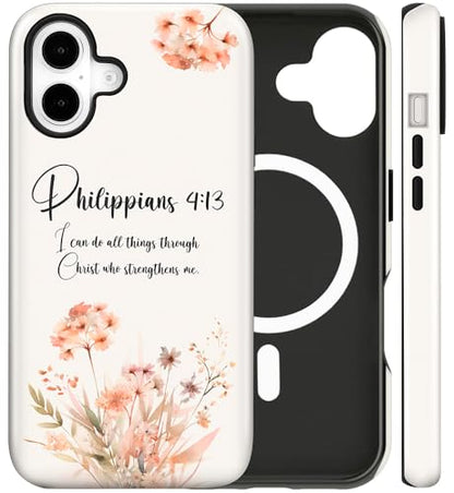Magnetic for iPhone 16 Plus Cute Christian Phone Case, Bible - color: Bible, size: iPhone 16 Plus